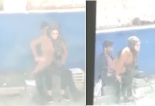 İmam hatipli türbanlıyı gündüz vakti inşaatta